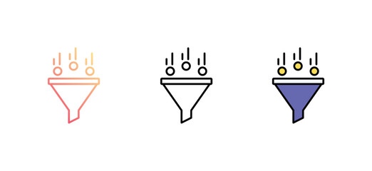 Filter icon design with white background stock illustration