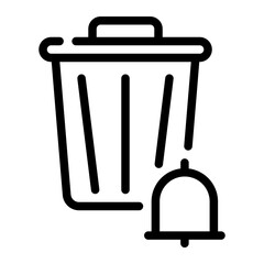 trash bin line icon