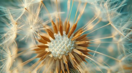 Macro view of a prickly sow thistle