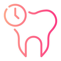 Obraz premium dental care gradient icon