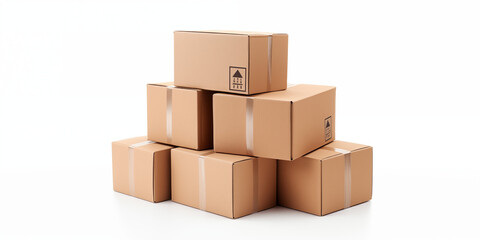 Fototapeta premium cardboard boxes for packaging solution, Packing and Transport Concept
