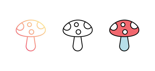 Mushroom icon design with white background stock illustration