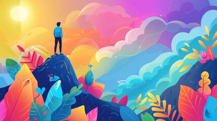 Social media banner with engaging visuals and catchy slogans