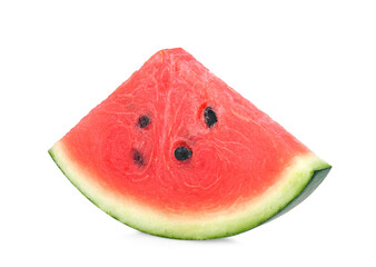 Slice of watermelon on white background
