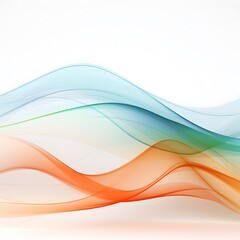 Obraz premium Abstract curve light effects lines background, wavy in cool and warm colors, copy space