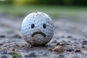 sad golf ball