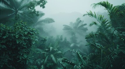 Lush Jungle Filled With Trees