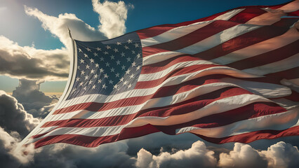 Liberty's Banner Unfurls A Photorealistic American Flag