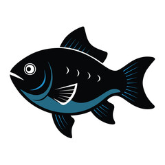 Solid color Freshwater Sunfish animal vector design