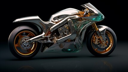 Obraz premium Depiction of a High-Performance Bike: Speed and Precision in Design