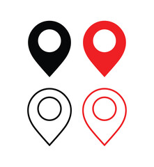 Fototapeta premium Vector Location pin icon Set.