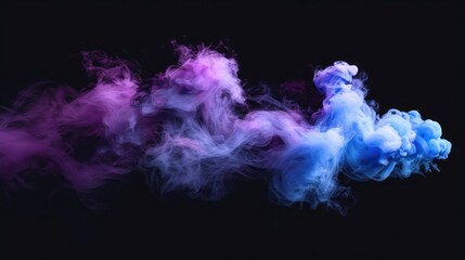 Fototapeta premium blue smoke cloud with dark background