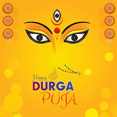 Navratri and Happy durga puja festival Poster