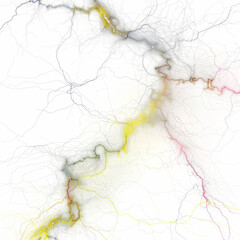 Transcontinental Data Routes with Simulated Synaptic Structures