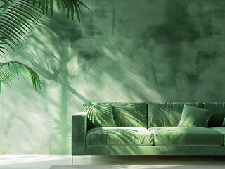 Well-lit living space boasting a gray sofa, tables, and a commode