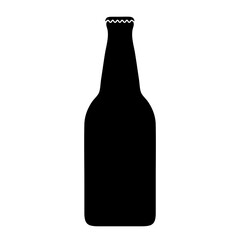 A silhouette of a beer bottle