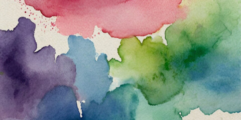 Watercolor Strokes.  Background with smooth watercolor stains, generating ai