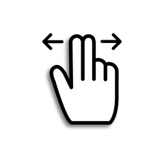 hand swipe icon on transparent background png