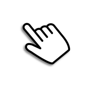 Hand cursor click on transparent background png