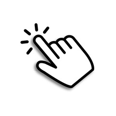 Clicking finger on transparent background png