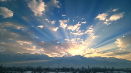 Fototapeta premium Majestic sky and mountain scenery