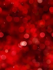 Blurred red and orange bokeh lights creating a festive and vibrant background.
