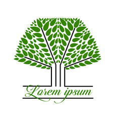 Obraz premium green tree icon
