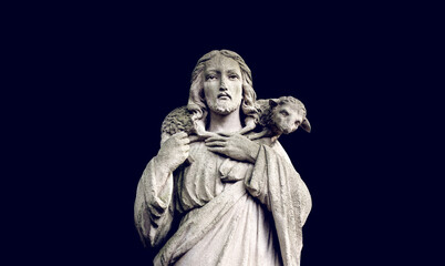 Obraz premium Jesus Christ is the good shepherd 