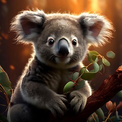 Fototapeta premium Close up portrait of Koala bear