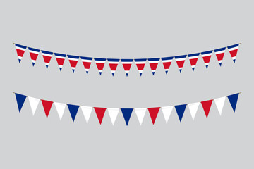 Obraz premium Flags isolated. Costa Rica paper bunting. flags birthday, anniversary, celebrate event.