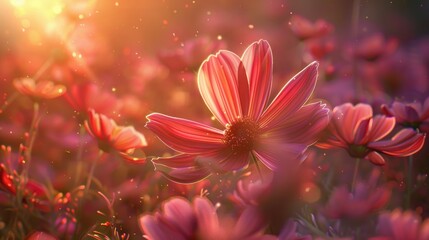 A detailed view of a cosmos bloom