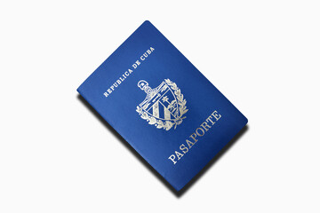 Cuban passport isolated on a white background