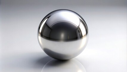 metallic silver sphere with reflective surface on white background, metallic, silver,sphere, orb, ball, clip art, shiny