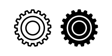 gear icon set. flat illustration of vector icon