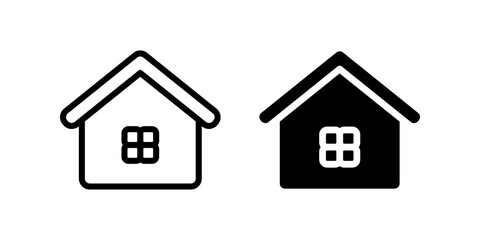 House icon set. flat illustration of vector icon