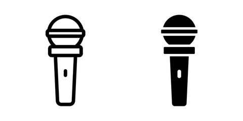 Microphone icon set. flat illustration of vector icon