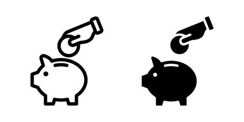 money saving icon set. flat illustration of vector icon