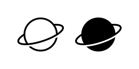 Planet icon set. flat illustration of vector icon