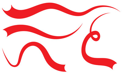 Typographic swash and swooshes tails. Retro swishes and swashes for athletic typography, logos, baseball font