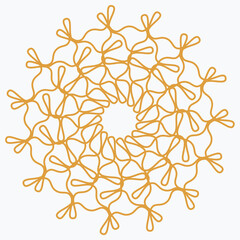 Pattern element on a white background. The vector image can be used as a fine art decoration.