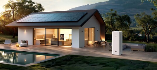 Fototapeta premium Smart Living: Beautifully Decorated Home with Modern Technology Enhancing Comfort and Convenience