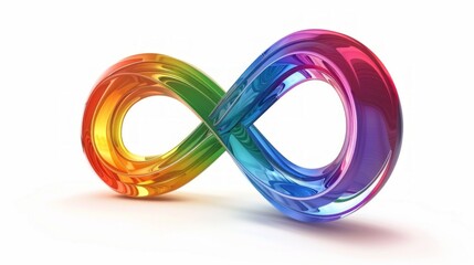 Naklejka premium Autism infinity symbol isolated over white background
