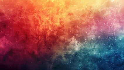 Abstract Watercolor Background with Red, Yellow and Blue Tones