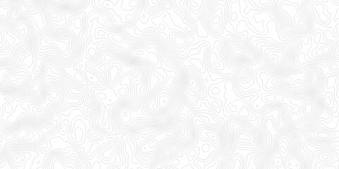 Obraz premium Vector geography landscape Topo contour map on white background, Topographic contour lines. Seamless pattern with lines Topographic map. Geographic mountain relief diagram line wave carve pattern.