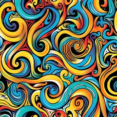 Obraz premium Vibrant Maori-Inspired Tattoo Patterns Showcasing Cultural Identity and Storytelling
