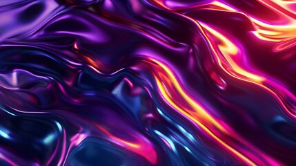 Obraz premium Captivating Liquid Gradient Waves of Vibrant Hues Forming a Mesmerizing Digital Art Composition
