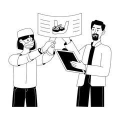 Check out glyph illustration of a dentistry team 