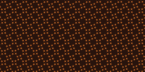 Vector golden floral seamless pattern. Luxury geometric background with flower shapes stars. Stylish brown and gold ornament. 