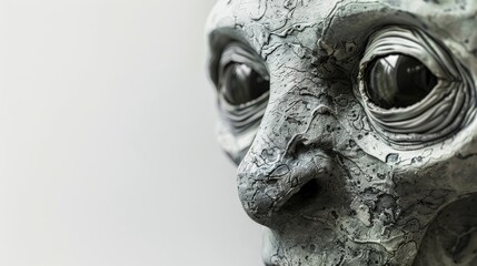 Obraz premium A close-up view of a sculpted face model