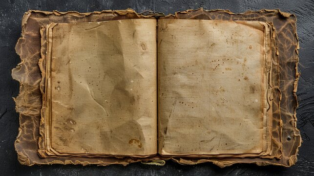 Classic open notebook for vintage style writing, sketching, and creative expression